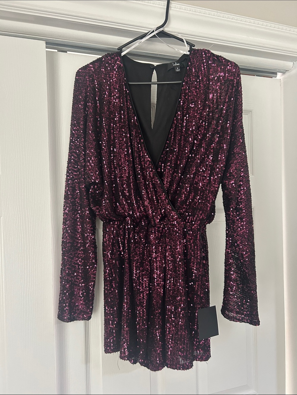 Lulu’s sequin long-sleeve romper/playsuit, small